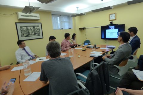 Participants in a video conference with the World Bank about the IT industry in Kyrgyz Republic