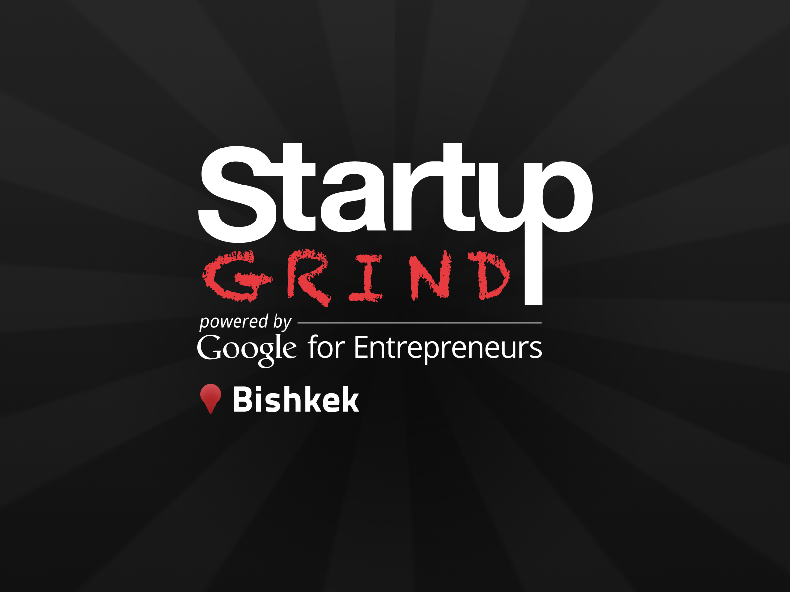 Startup Grind Bishkek banner with text about connecting to international startup network.