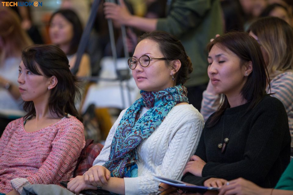 Participants at a tech event in Bishkek, Kyrgyzstan.