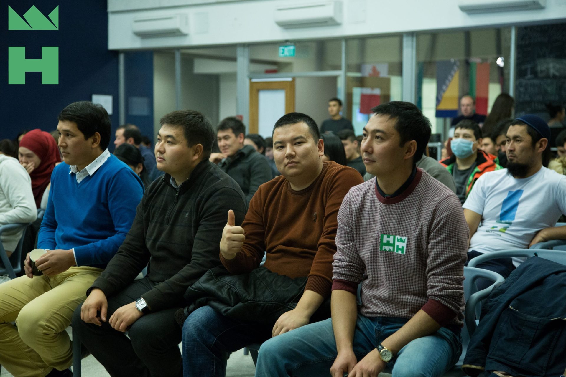 Participants in a workshop or conference in Bishkek, Kyrgyzstan.