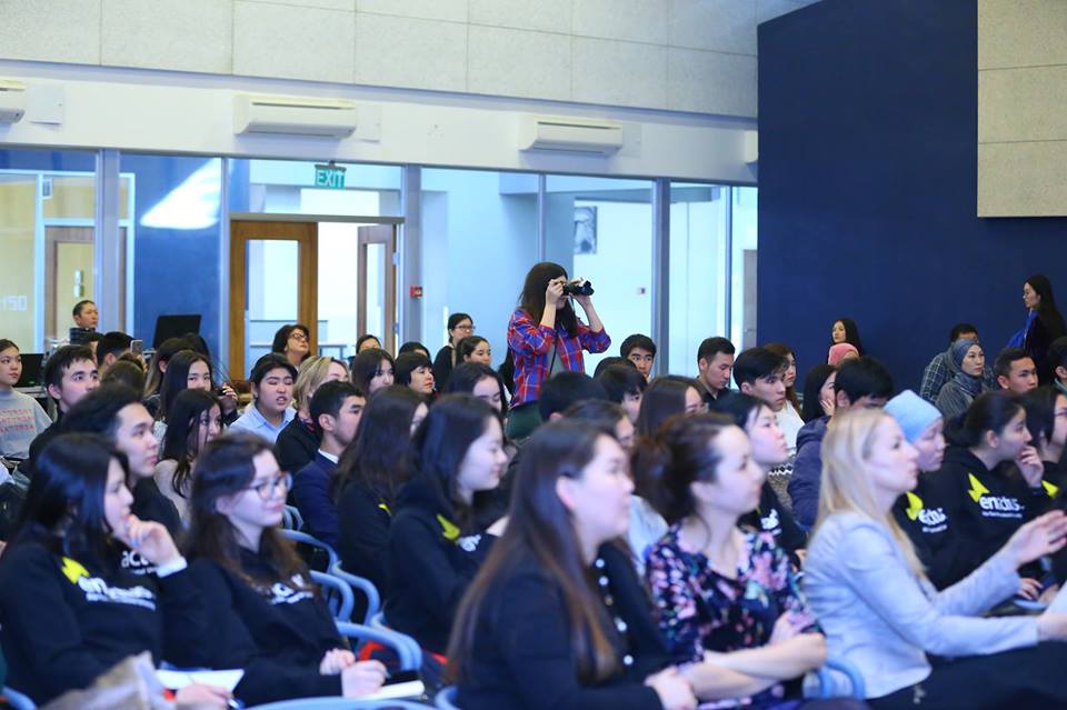 Participants in a Creative Spark program meeting in Bishkek, Kyrgyzstan.