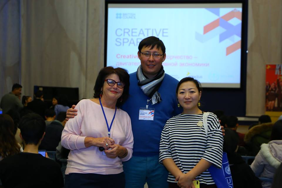 Participants at a Creative Talks event in Bishkek, Kyrgyzstan.