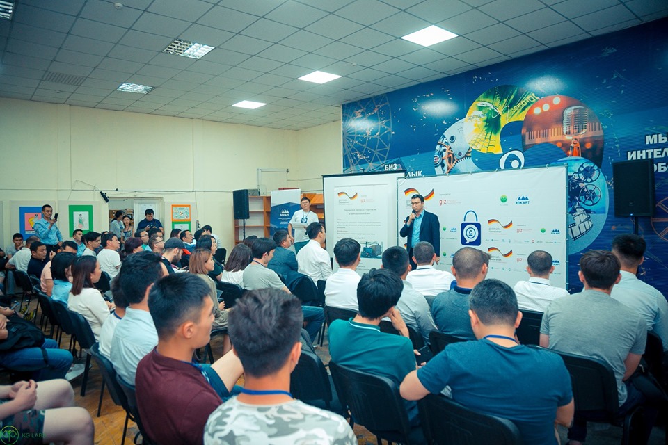 Participants at an e-commerce and FinTech Hackathon in Bishkek, Kyrgyzstan