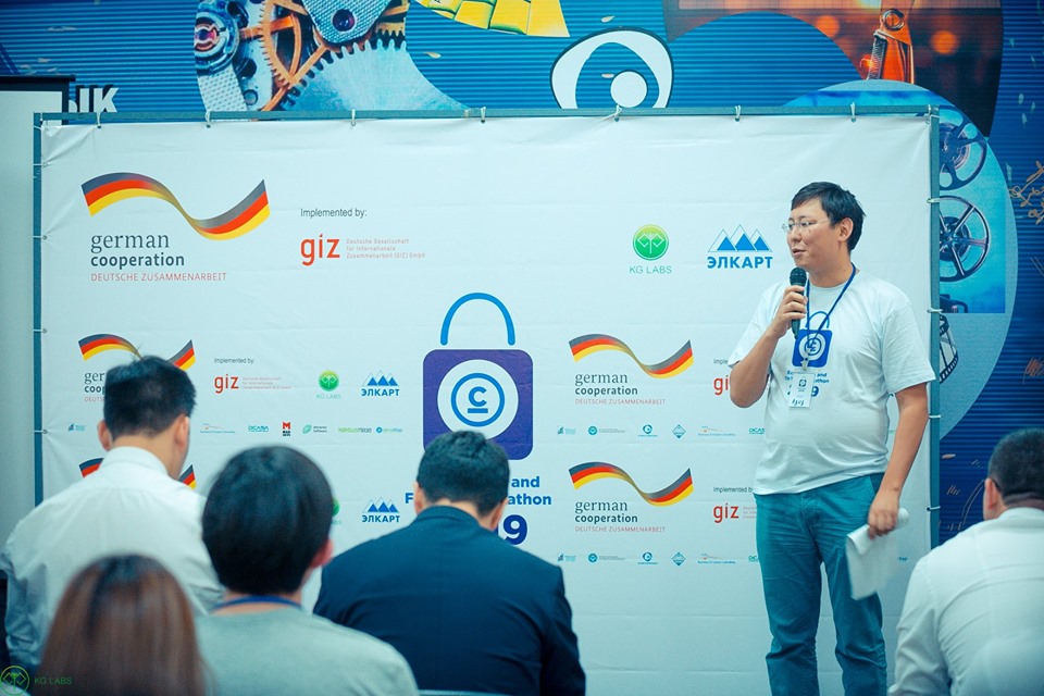 Participants at an e-commerce and FinTech Hackathon event in Bishkek, Kyrgyzstan.