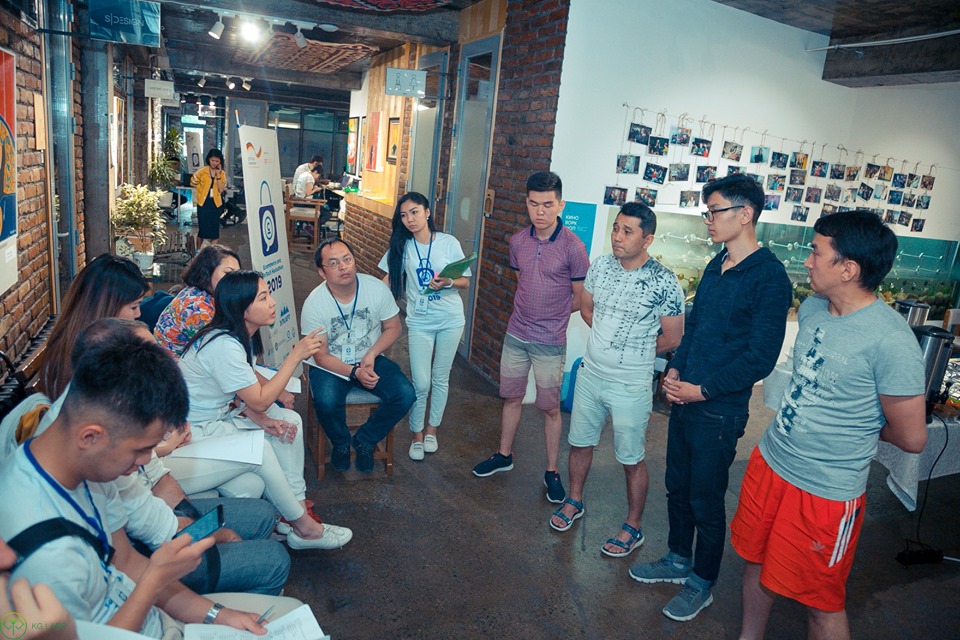 Participants in a workshop on digital transformation and fintech at KGLabs Foundation in Bishkek, Kyrgyzstan.