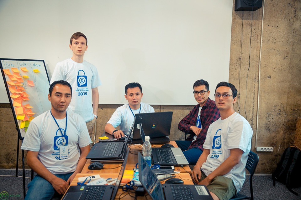 Participants at the Ecommerce and Fintech Hackathon 2019 in Bishkek, Kyrgyzstan.