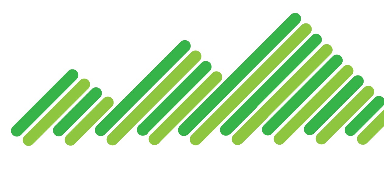 Green diagonal stripes on a white background