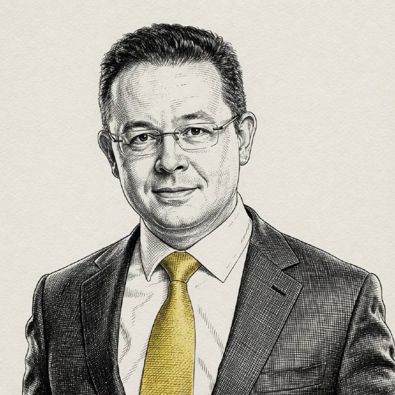 Rinat Abdrasilov, Non-Executive Director, Board of Trustees, KG Labs Public Foundation — stipple portrait