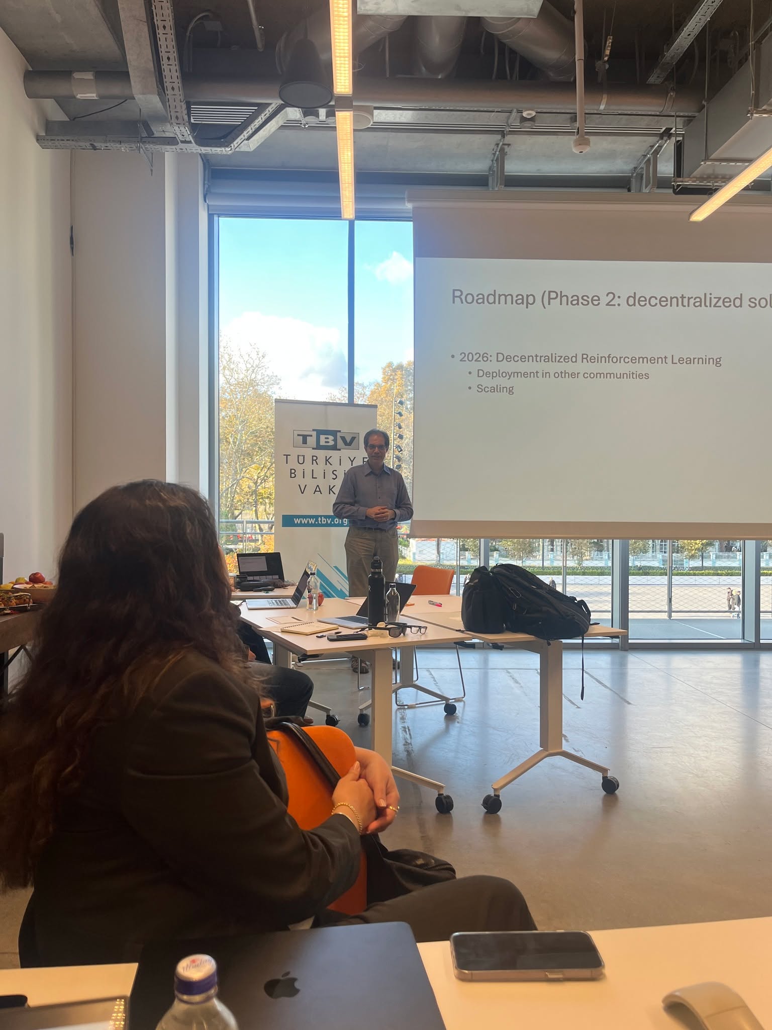 Working day one of the AI for Climate Relief Summit. The pairing structure put NGOs and researchers in long-form conversation rather than panel format.
