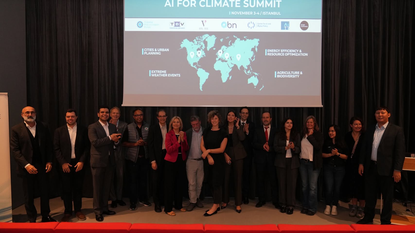 Inside the Istanbul Modern Museum, the venue for the AI for Climate Relief Summit. The Bosphorus-side setting framed two days of project-design and forum work that fed directly into our Pan-Third Pole heatwave-forecasting collaboration with the Vector Institute.