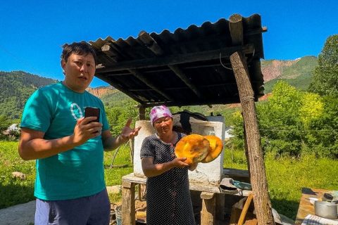 A Sanarip Insan participant — a woman who had just begun her hospitality business — looking for practical guidance on positioning her guesthouse, finding her unique value proposition, and reaching guests directly. The lake she lives near is one of the most beautiful in Kyrgyzstan; the platform she needed to be on did not know her village existed.