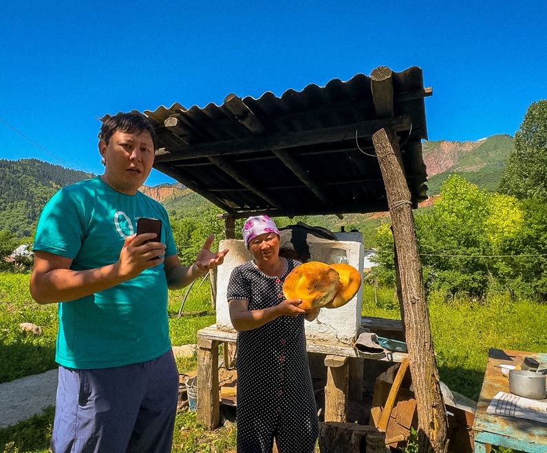 A Sanarip Insan participant — a woman who had just begun her hospitality business — looking for practical guidance on positioning her guesthouse, finding her unique value proposition, and reaching guests directly. The lake she lives near is one of the most beautiful in Kyrgyzstan; the platform she needed to be on did not know her village existed.