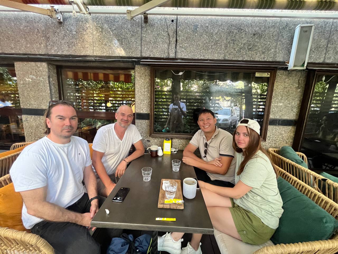 With Leonid Pustov in Bishkek, July 2023. Seven years on from the 2016 KG Labs tourism hackathon. The introductions made in that weekend produced relationships still active in the regional travel-startup community.
